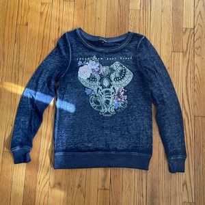 Long sleeve graphic sweater